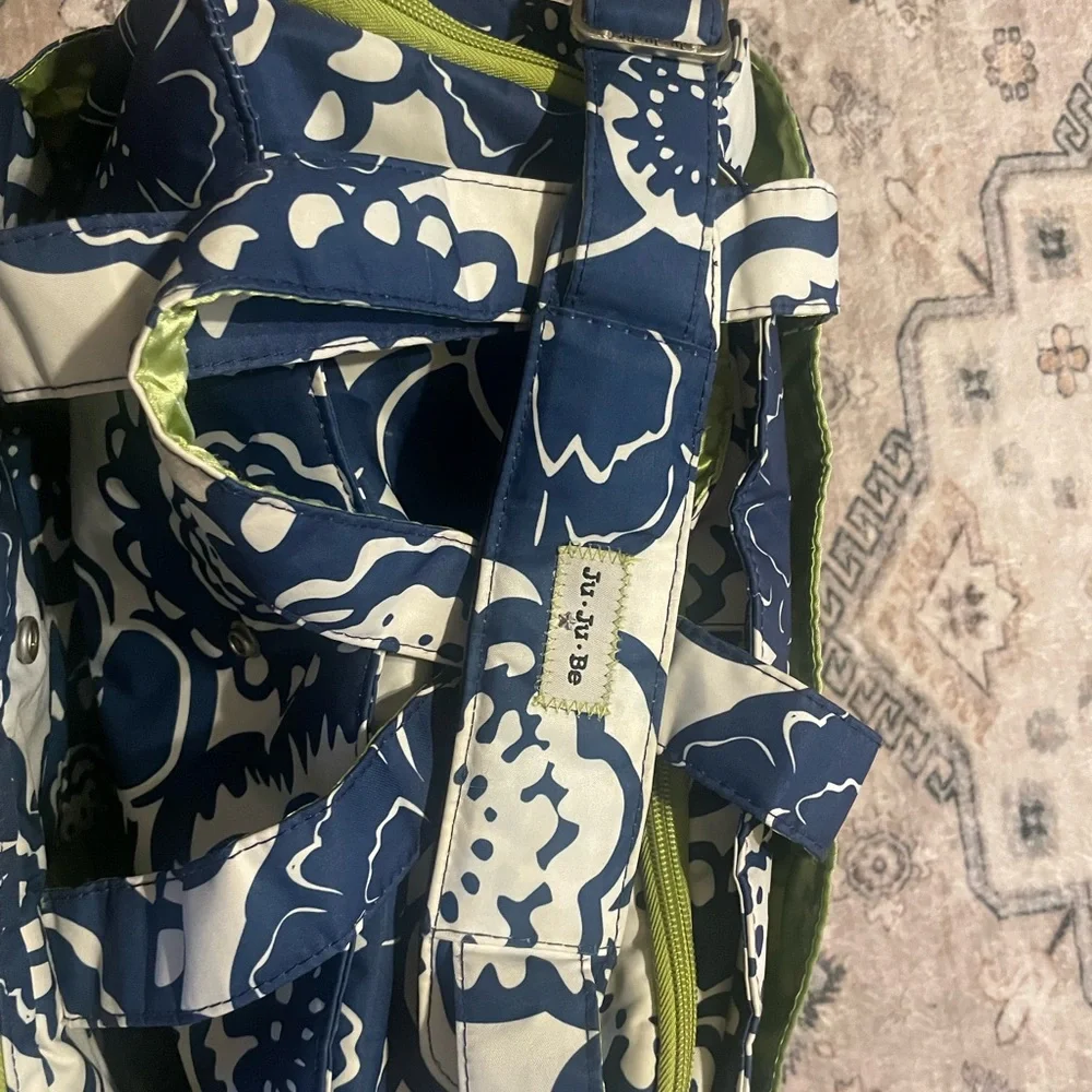 Ju-Ju-Be Cobalt Blossom Diaper Bag Perfect for Twin Mamas!